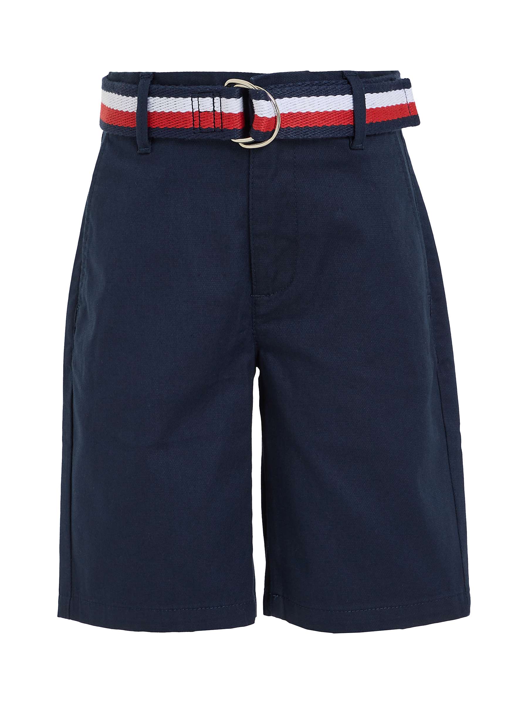 Buy Tommy Hilfiger Kids' Woven Belt Chino Shorts, Desert Sky Online at johnlewis.com