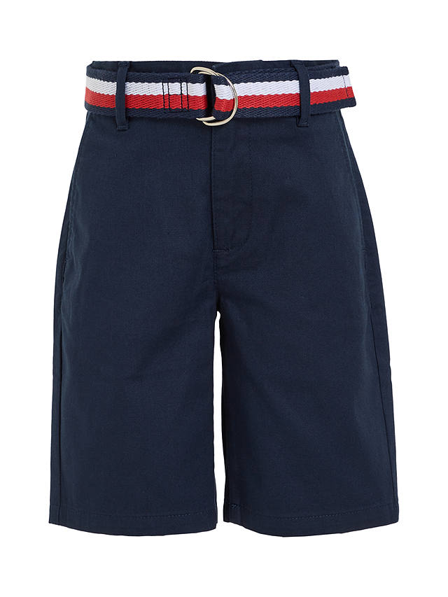 Tommy Hilfiger Kids' Woven Belt Chino Shorts, Desert Sky
