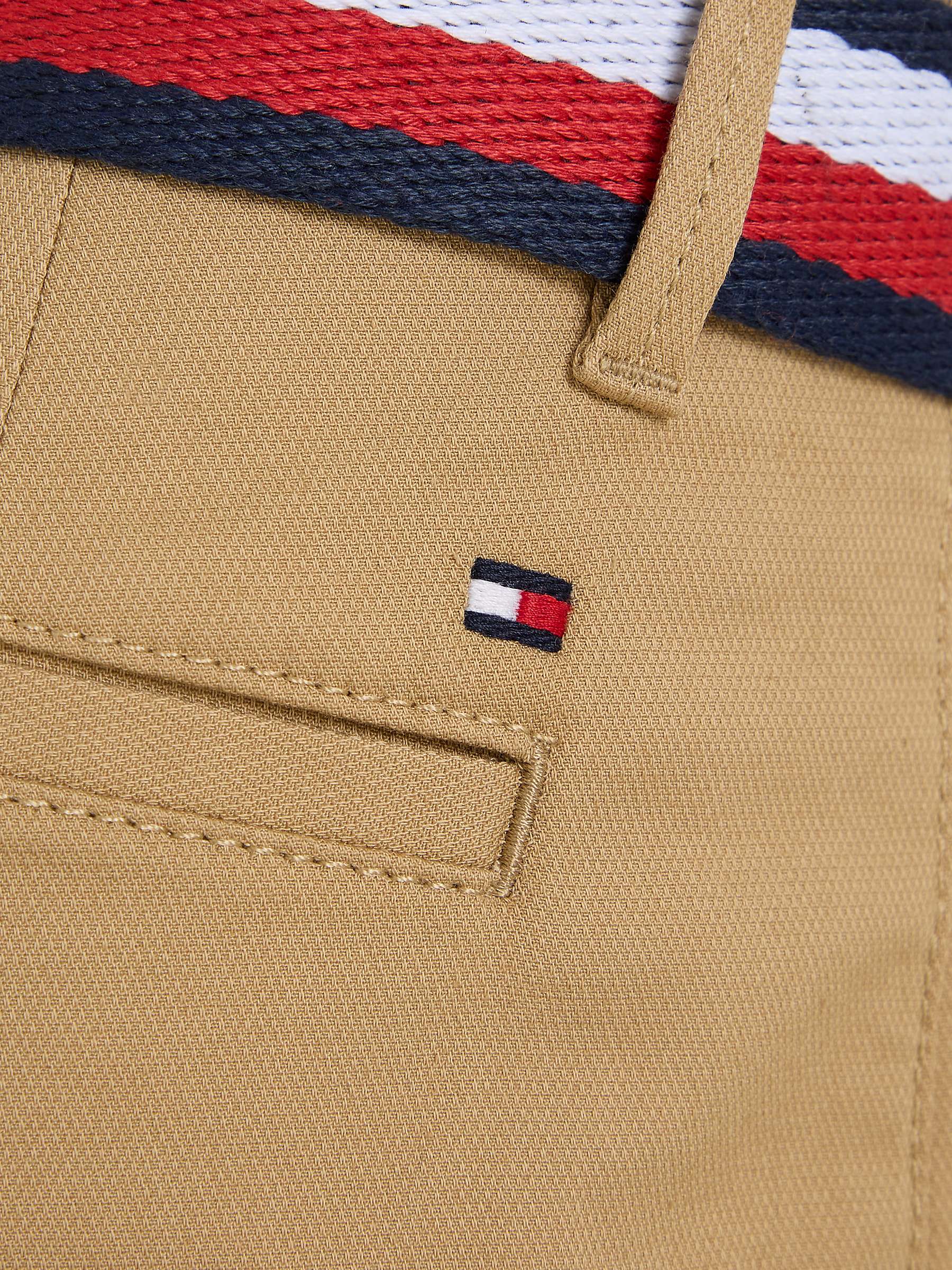 Buy Tommy Hilfiger Kids' Woven Belted Chino Shorts, Classic Khaki Online at johnlewis.com