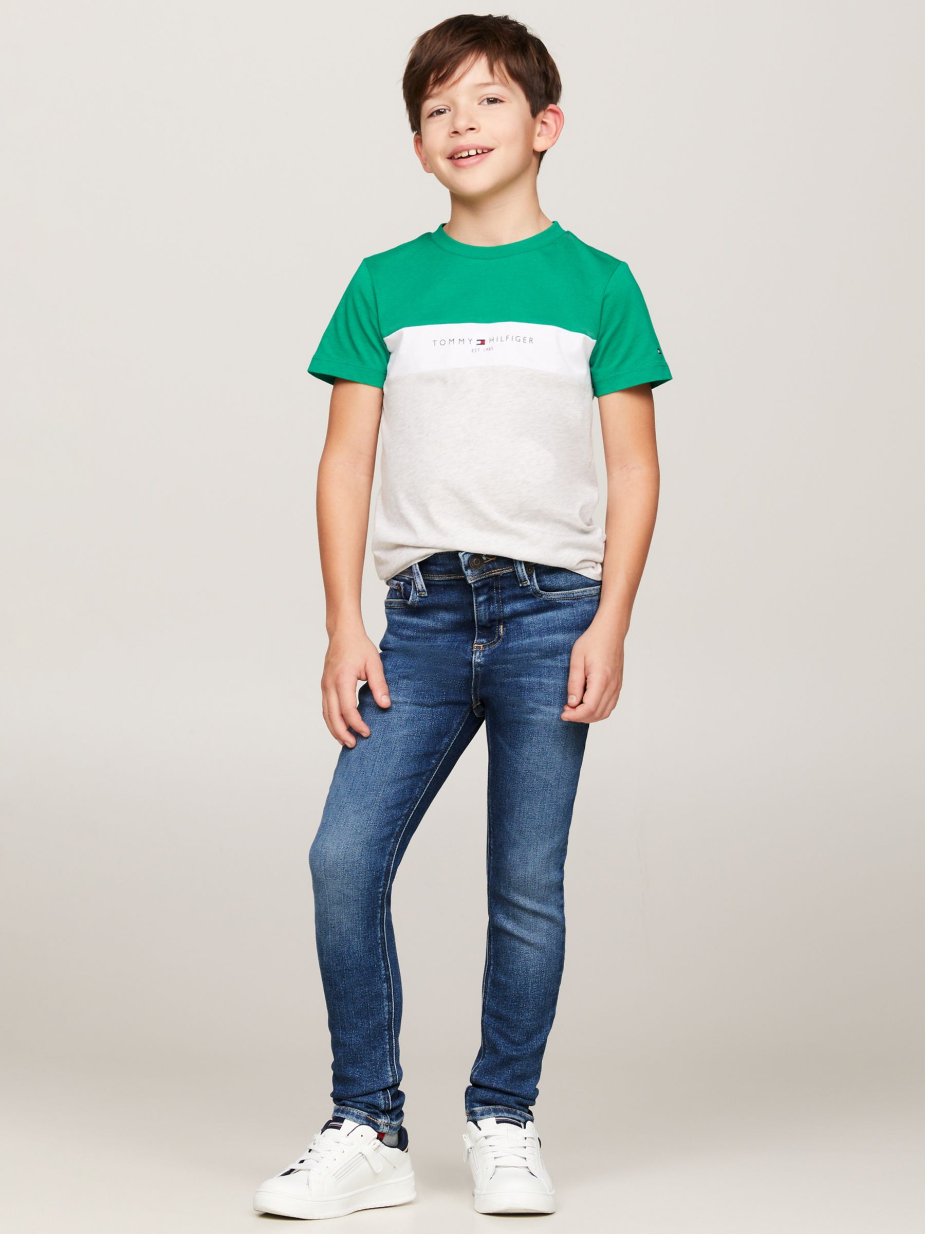 Tommy Hilfiger Kids' Scanton Stretch Jeans, Blue, 10 years