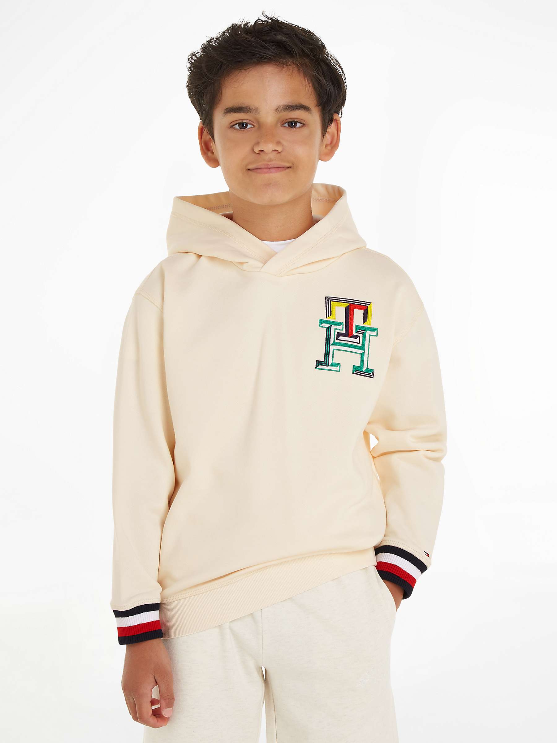 Buy Tommy Hilfiger Kids' Monogram Hoodie, Calico Online at johnlewis.com