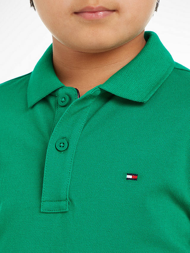 Tommy Hilfiger Kids' Flag Logo Polo Shirt, Olympic Green