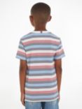 Tommy Hilfiger Kids' Multicolour Stripe T-Shirt, Red/White