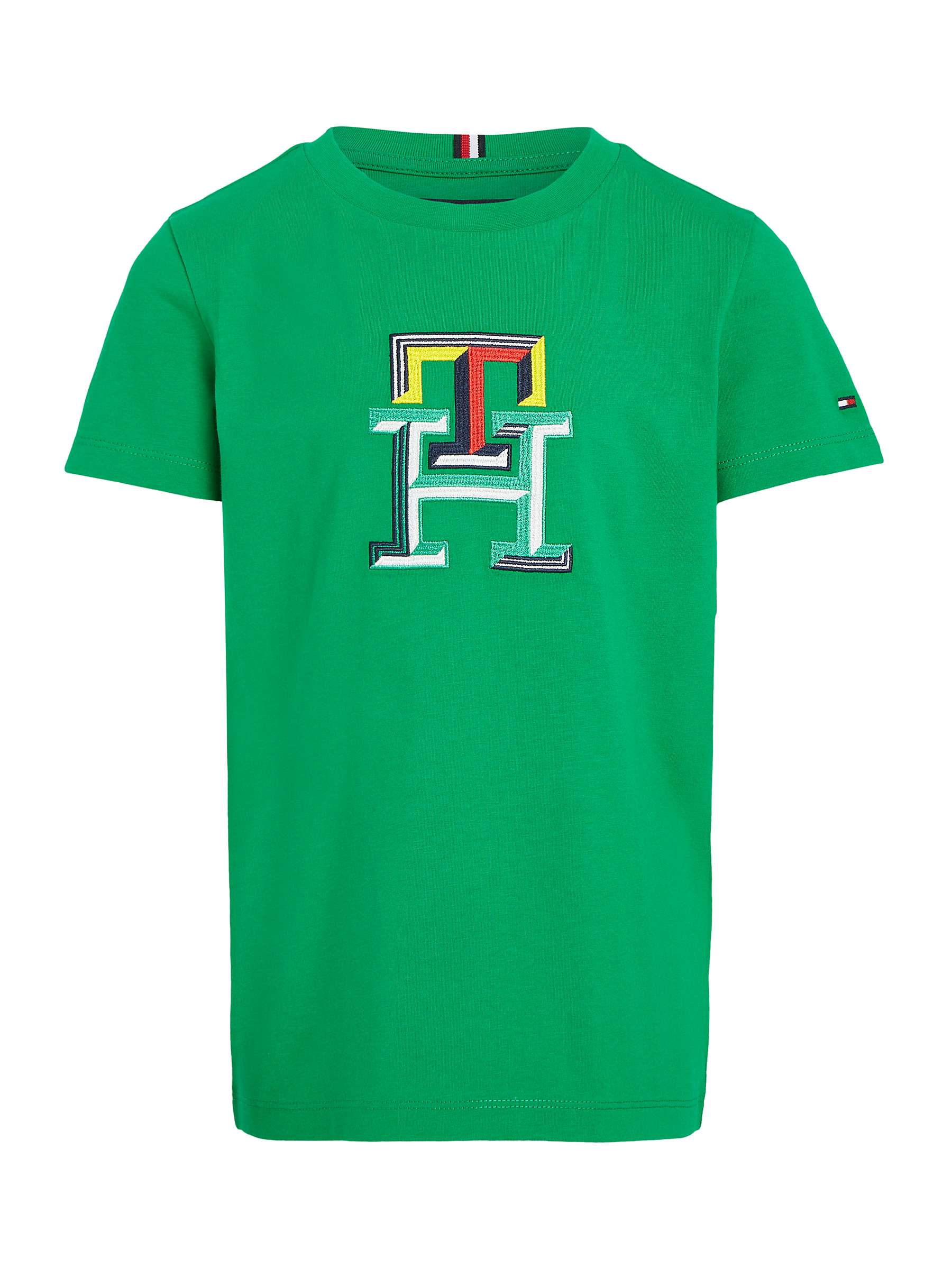 Buy Tommy Hilfiger Kids' Short Sleeve Monogram T-Shirt, Olympic Green Online at johnlewis.com