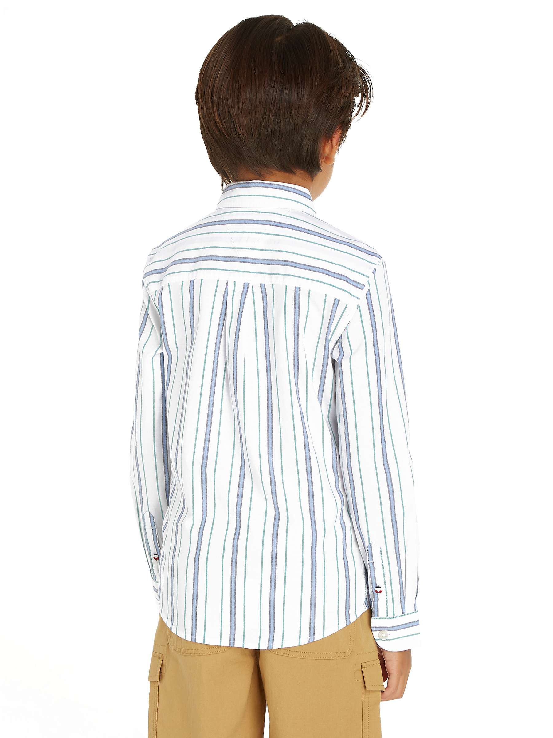 Buy Tommy Hilfiger Kids' Oxford Striped Shirt, Calico/Stripe Online at johnlewis.com