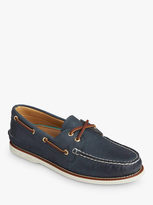 Sperry Gold Cup Authentic Original Leather Boat Shoes, Navy