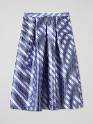 L.K.Bennett Olsen Midi Skirt, Blue/Black