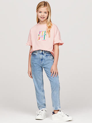 Tommy Hilfiger Kids' High Rise Tapered Jeans, Softlight