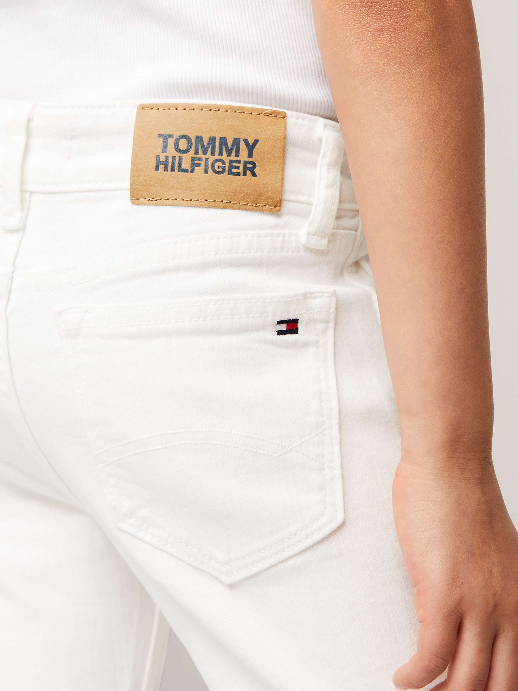 Buy Tommy Hilfiger Kids' Nora Straight Leg Jeans, White Online at johnlewis.com