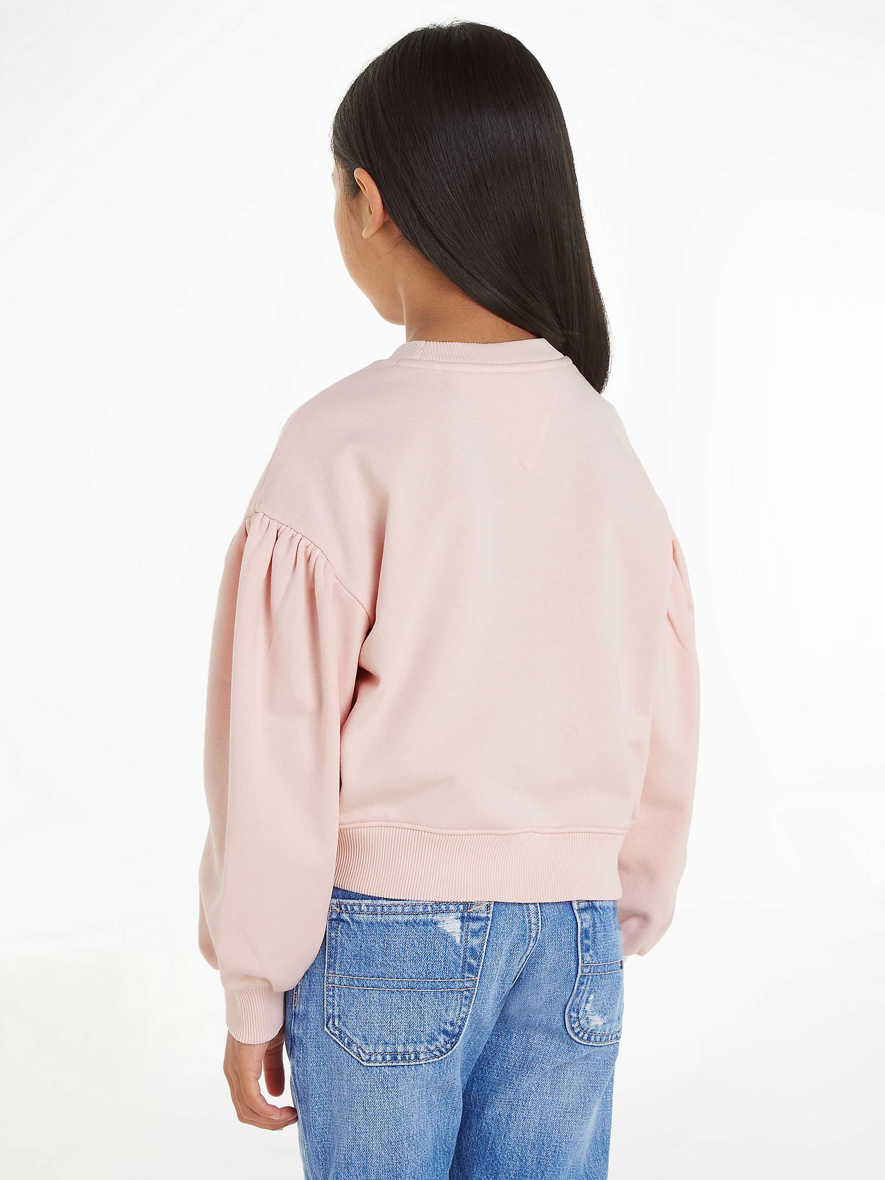 Buy Tommy Hilfiger Kids' Monotype Logo Sweatshirt, Whimsy Pink Online at johnlewis.com