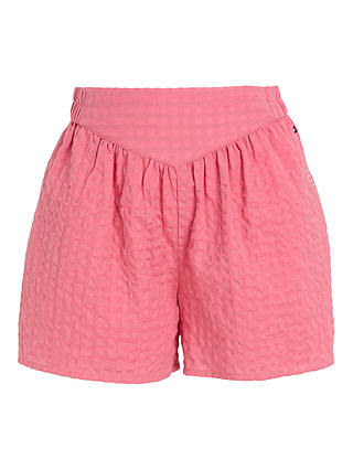 Tommy Hilfiger Kids' Seersucker Gingham Shorts, Glamour Pink