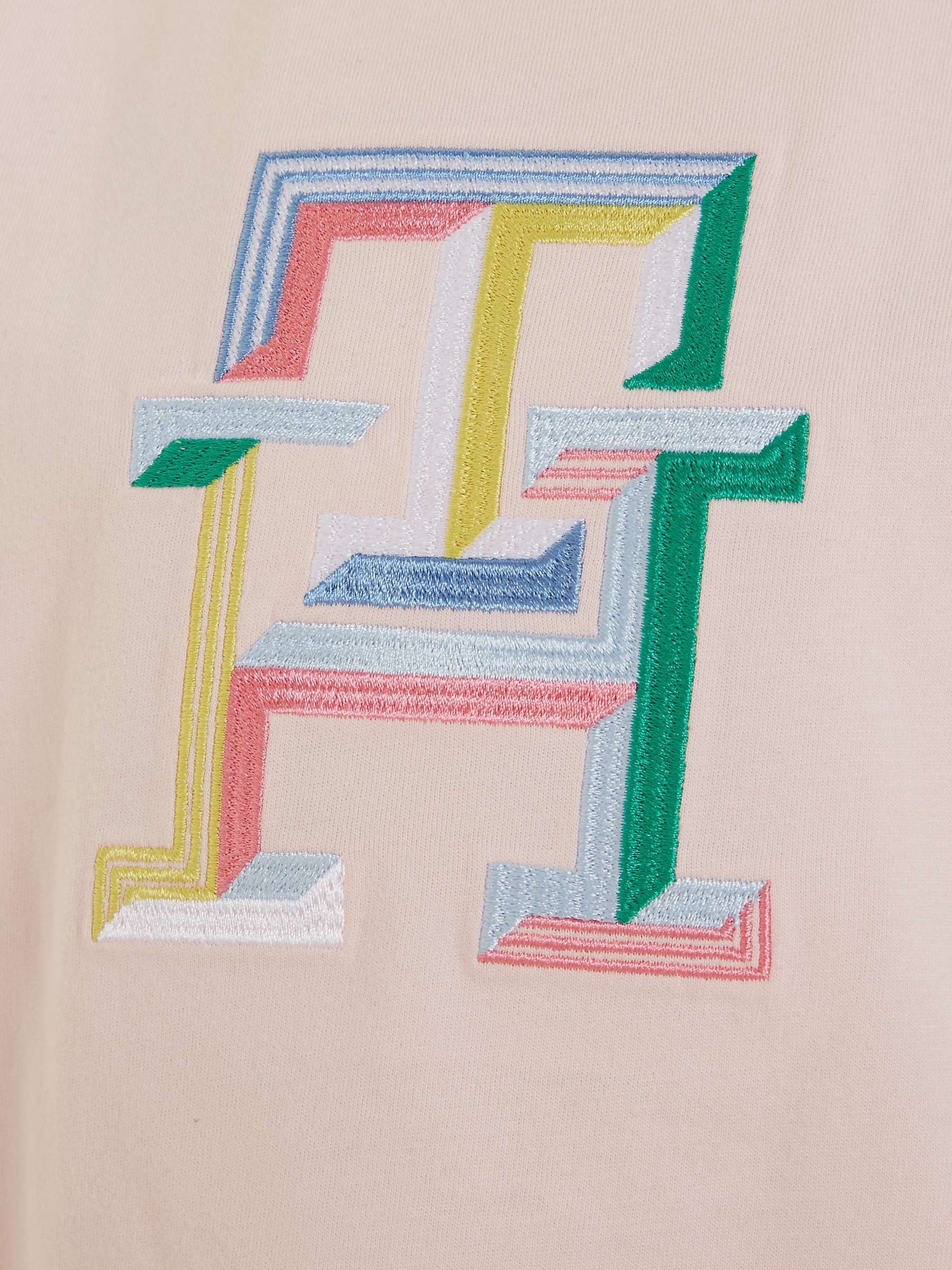 Buy Tommy Hilfiger Kids' Rainbow Monogram T-Shirt, Whimsy Pink/Multi Online at johnlewis.com