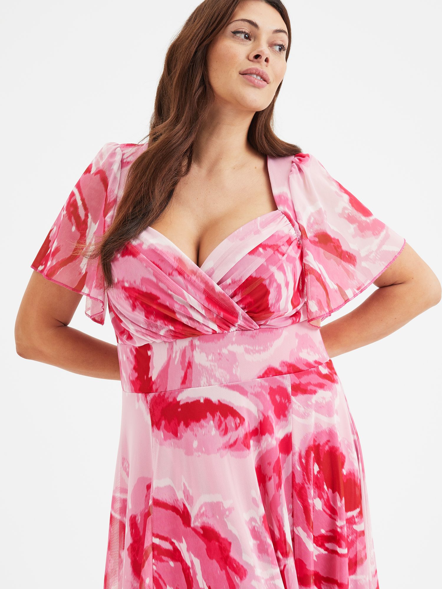 Scarlett & Jo Kemi Floral Maxi Dress, Pink Rose, 20