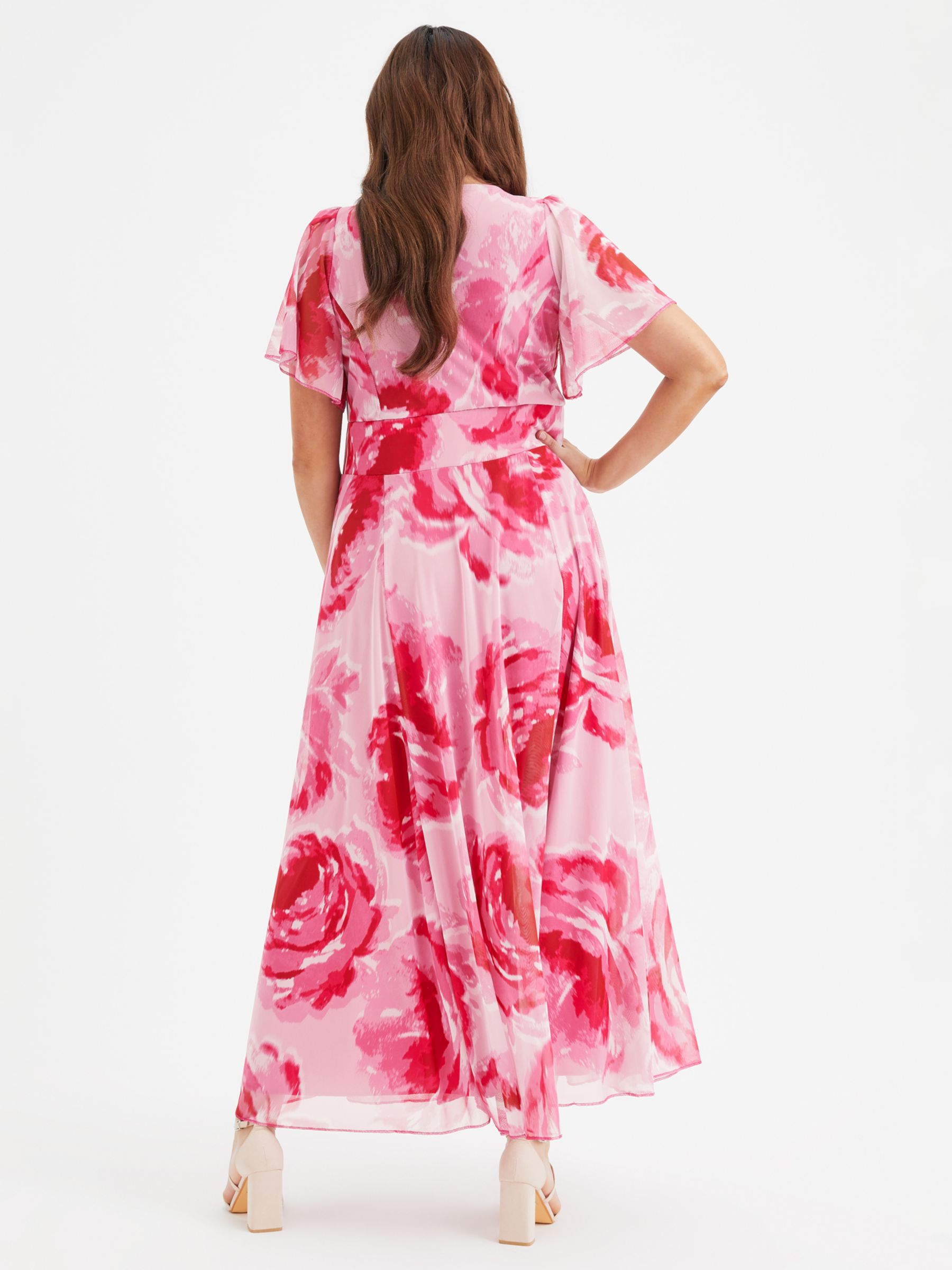 Scarlett & Jo Kemi Floral Maxi Dress, Pink Rose, 20
