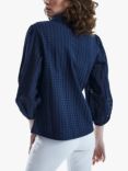 James Lakeland Broderie Anglaise Shirt, Navy, Navy