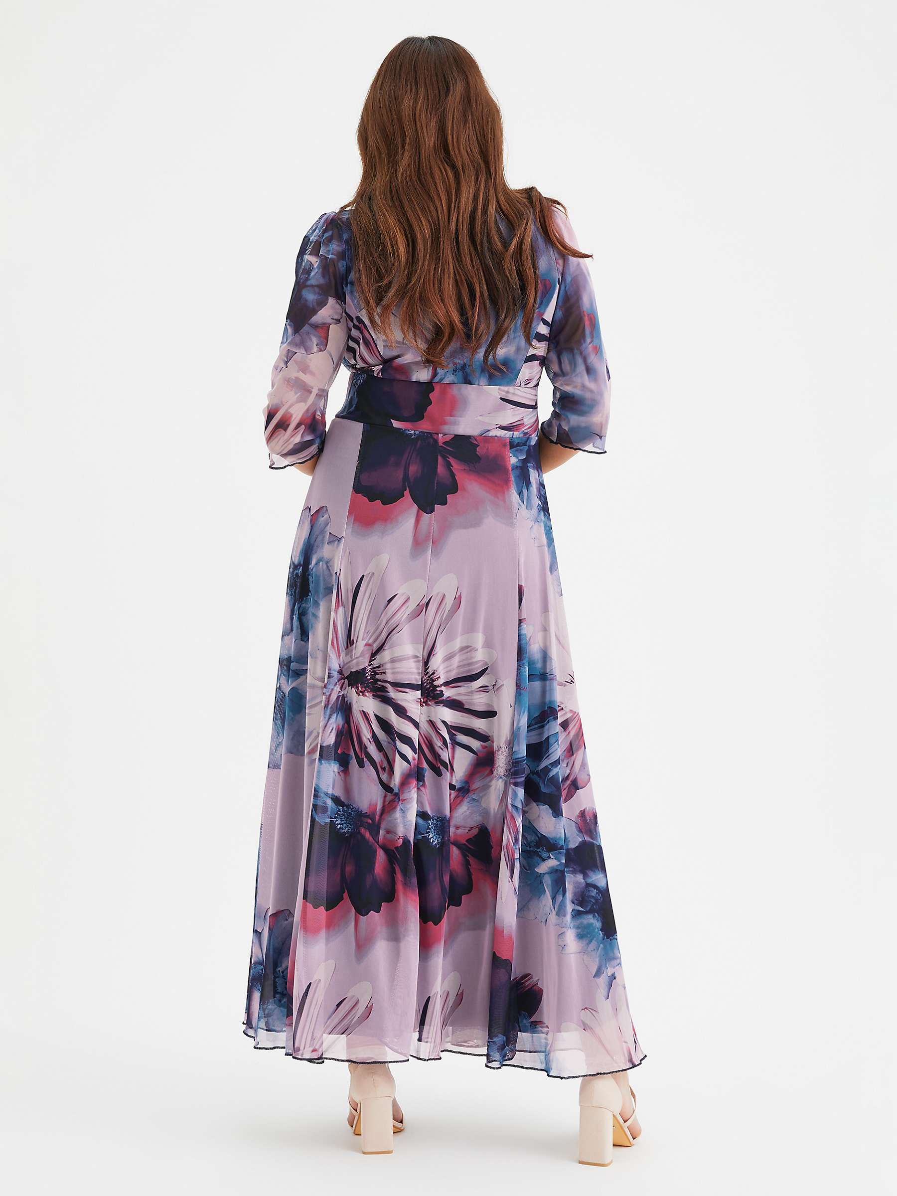 Buy Scarlett & Jo Verity Floral Maxi Gown Dress, Indigo Rose Online at johnlewis.com