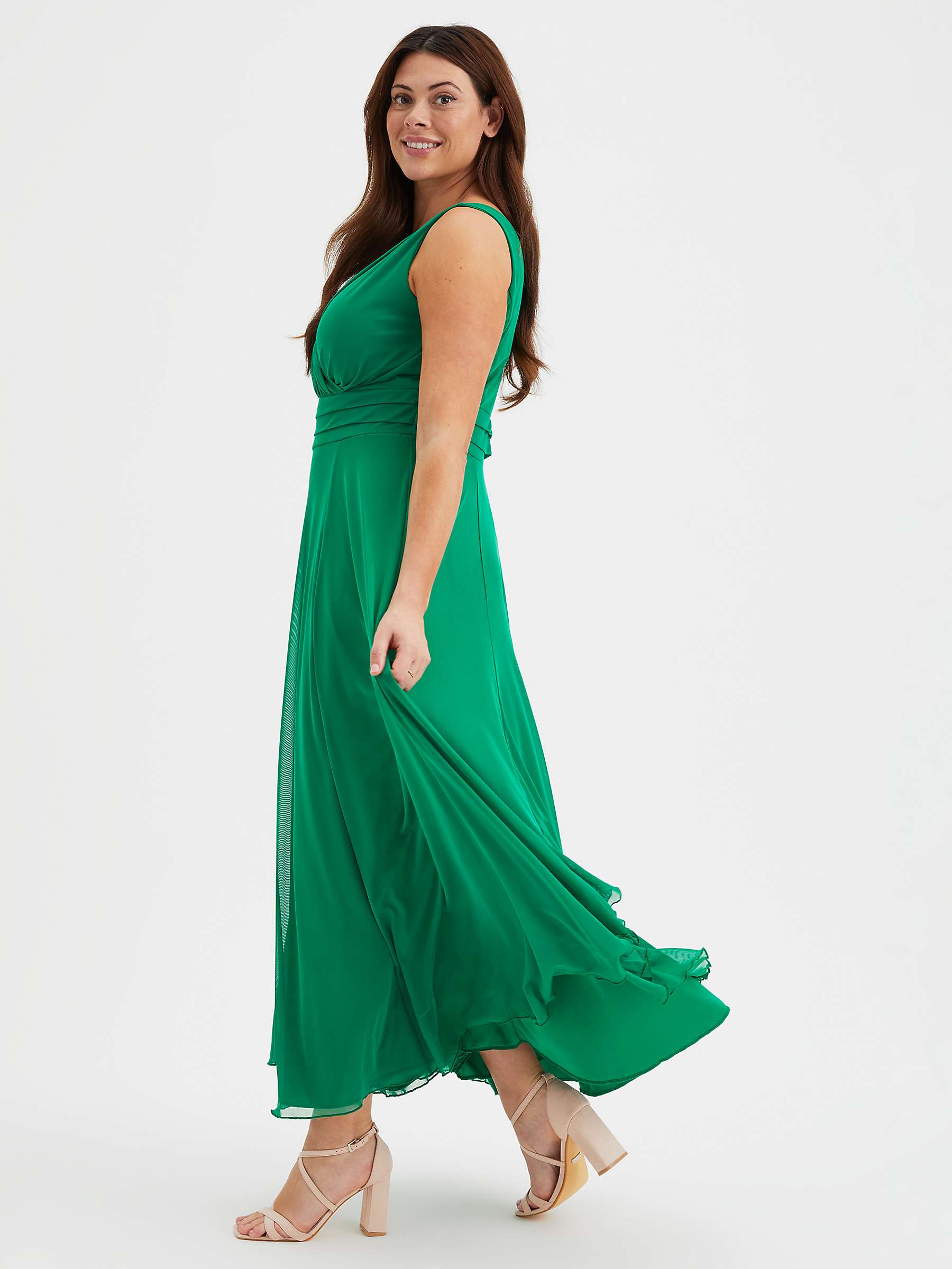 Buy Scarlett & Jo Nancy Marilyn Maxi Dress, Solid Green Online at johnlewis.com