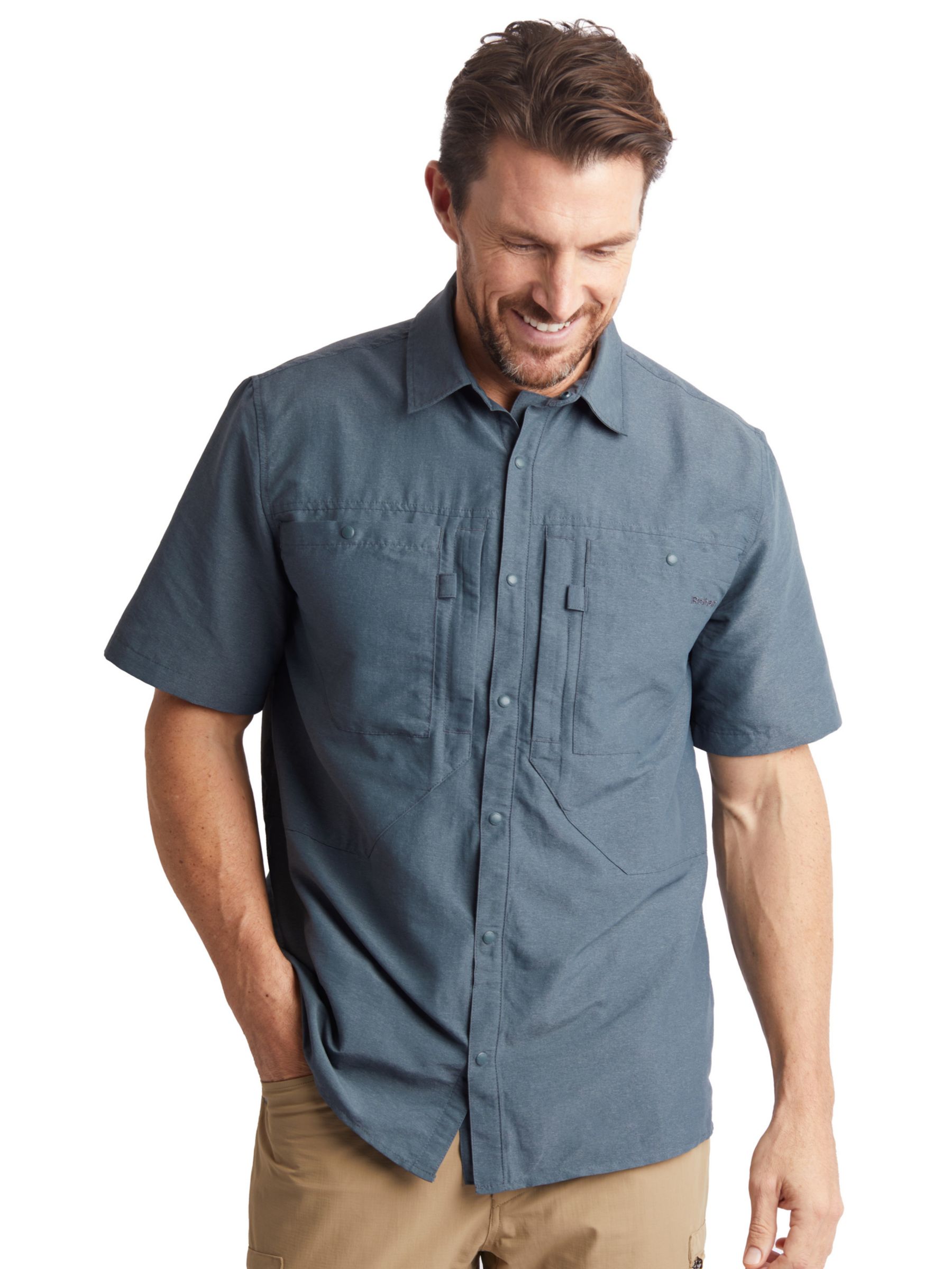 Rohan Frontier Anti-Insect Short Sleeve Expedition Shirt, Grey