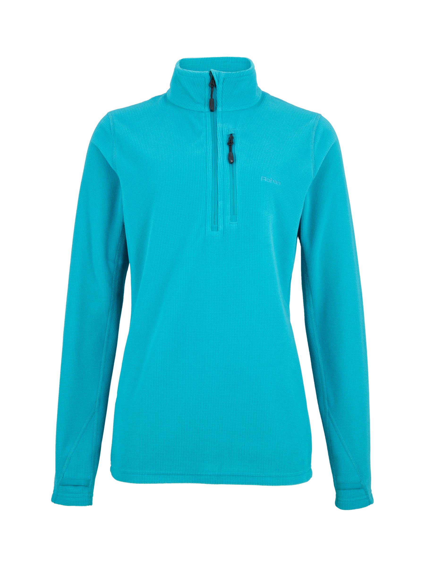 Rohan Microgrid Fleece Zip Neck Top, Cove Blue