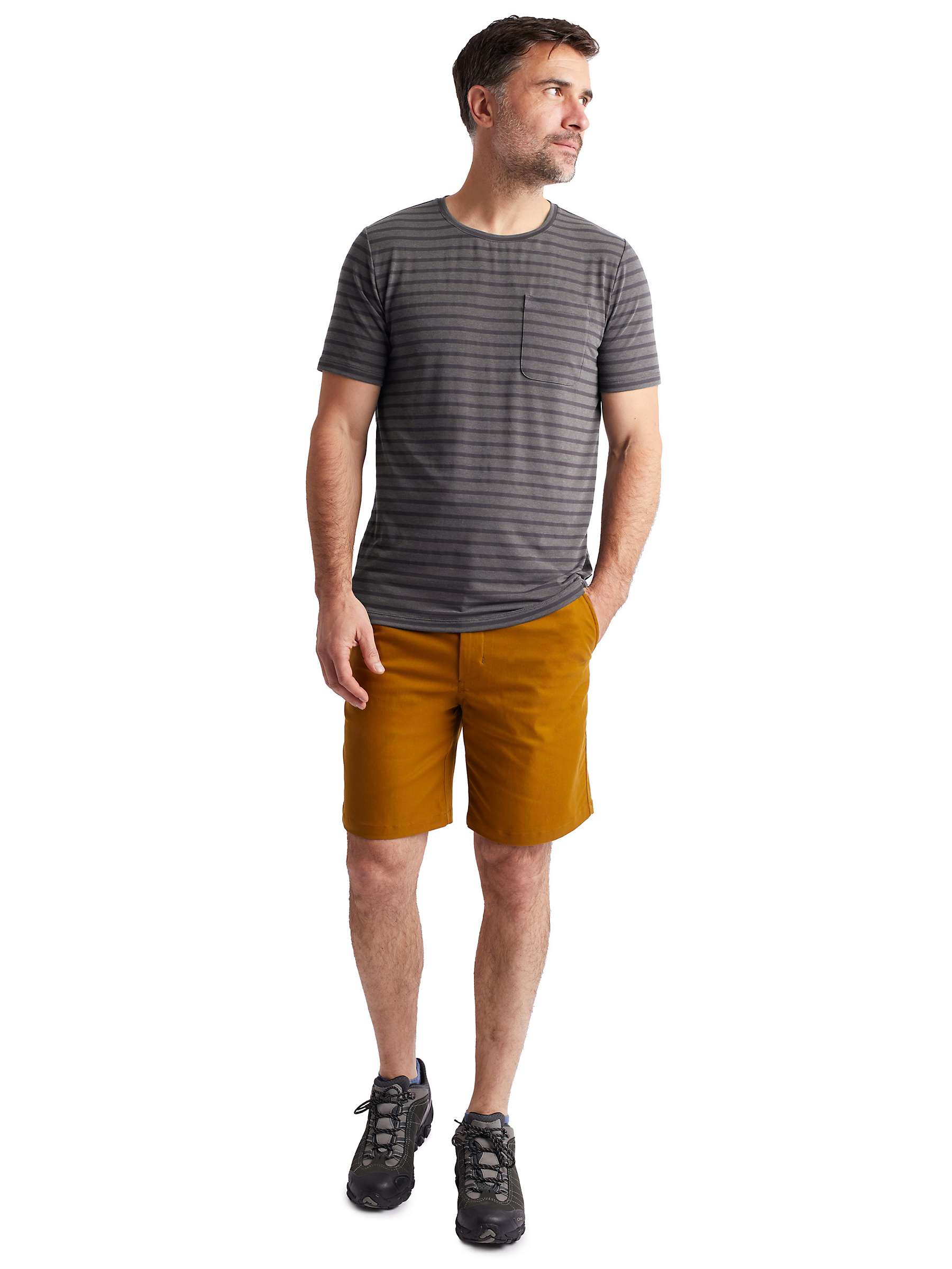 Buy Rohan Harbour Stretch Stripe Short Sleeve T-Shirt, Stormy Grey Online at johnlewis.com