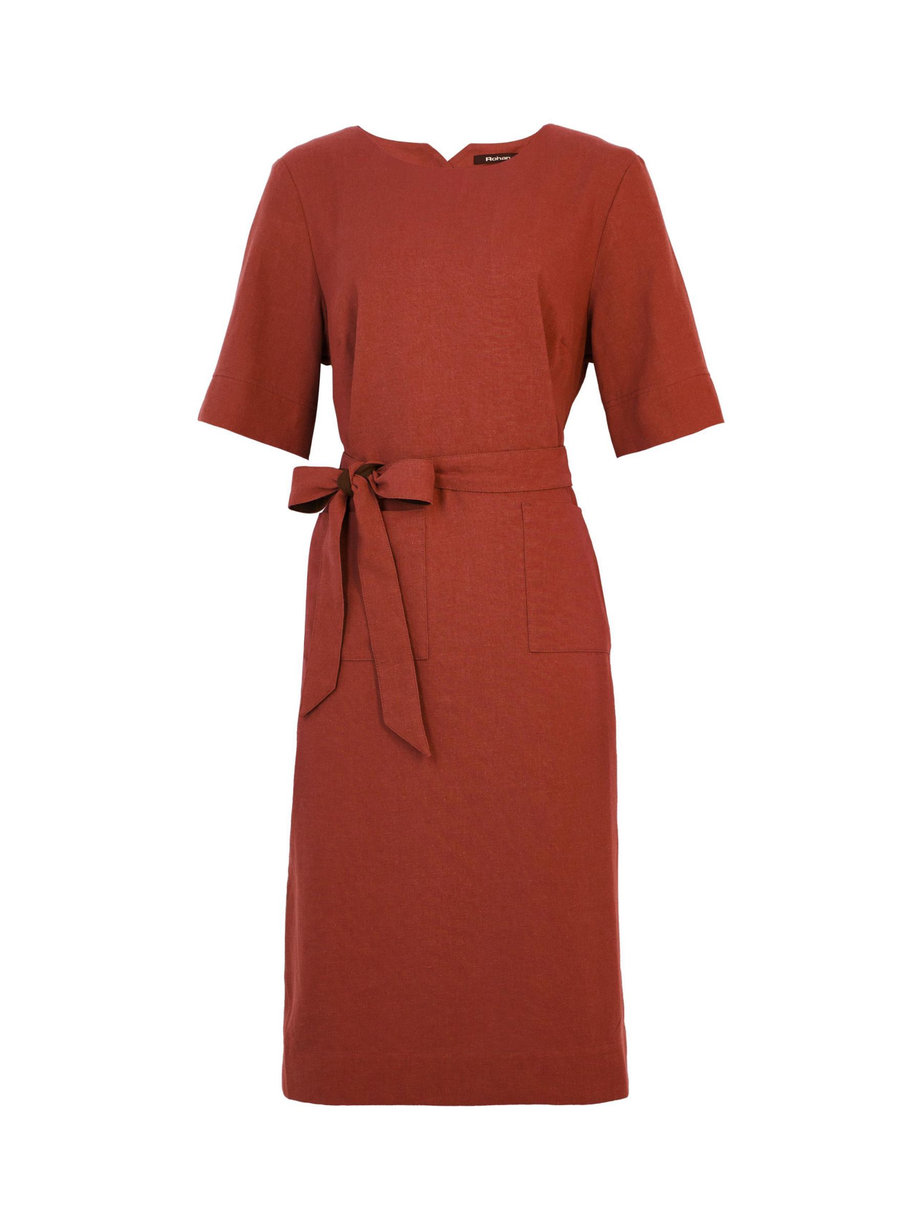 Rohan Brisa Linen Blend Dress, Coast Red, 8R