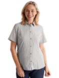 Rohan Isle Short Sleeve Seersucker Gingham Shirt, Mineral Grey