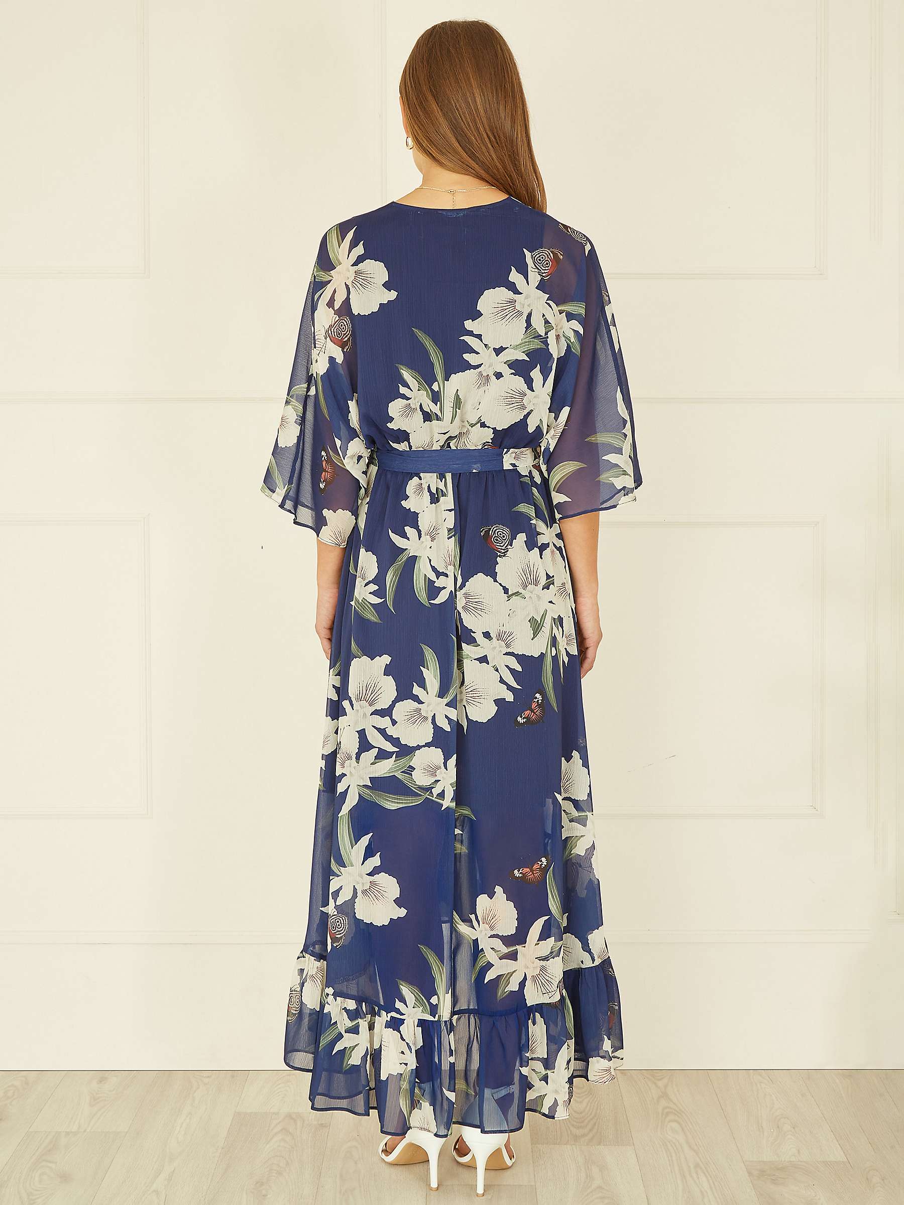 Buy Urban Touch Floral Print Dipped Hem Midi Dress Online at johnlewis.com