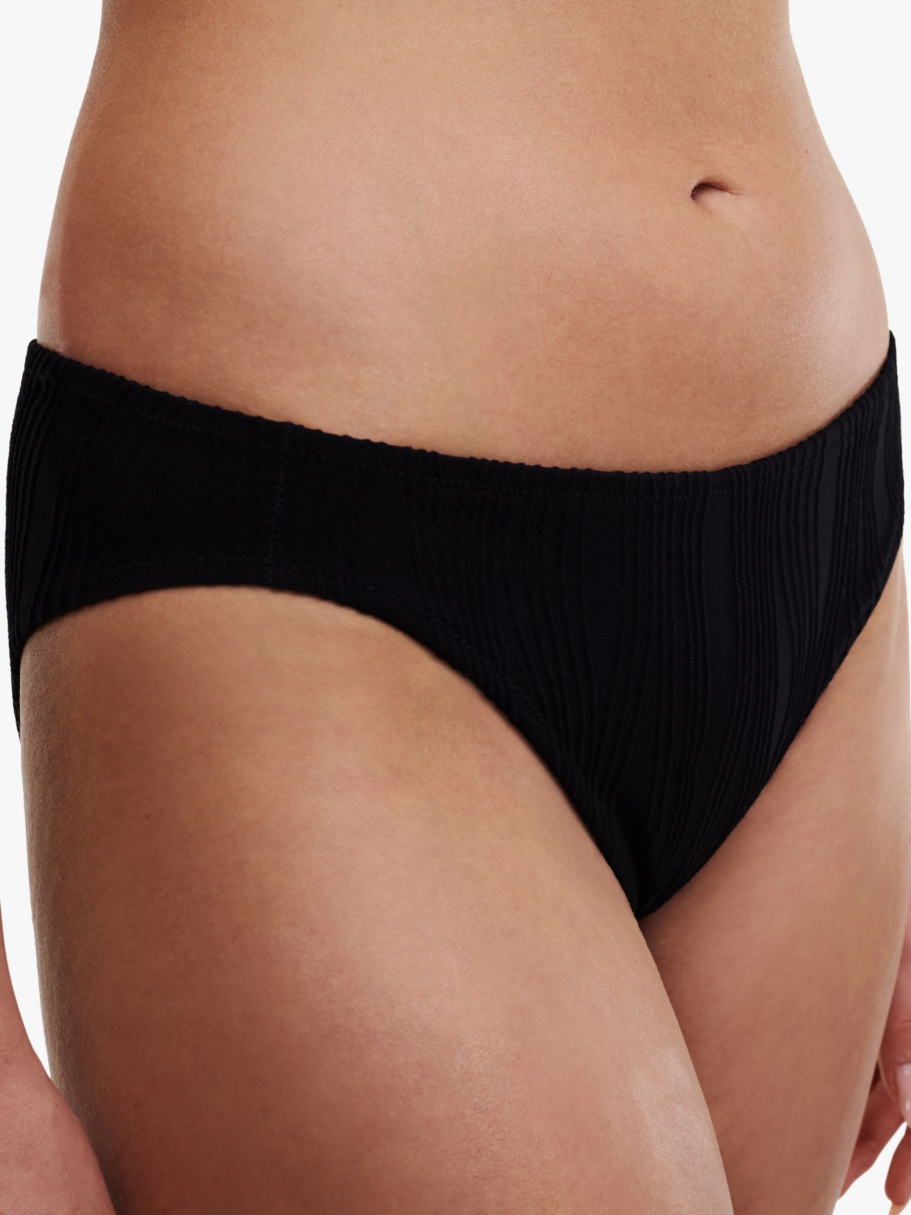 Chantelle Pulp Swimwear Textured Bikini Bottoms, Black, One Size