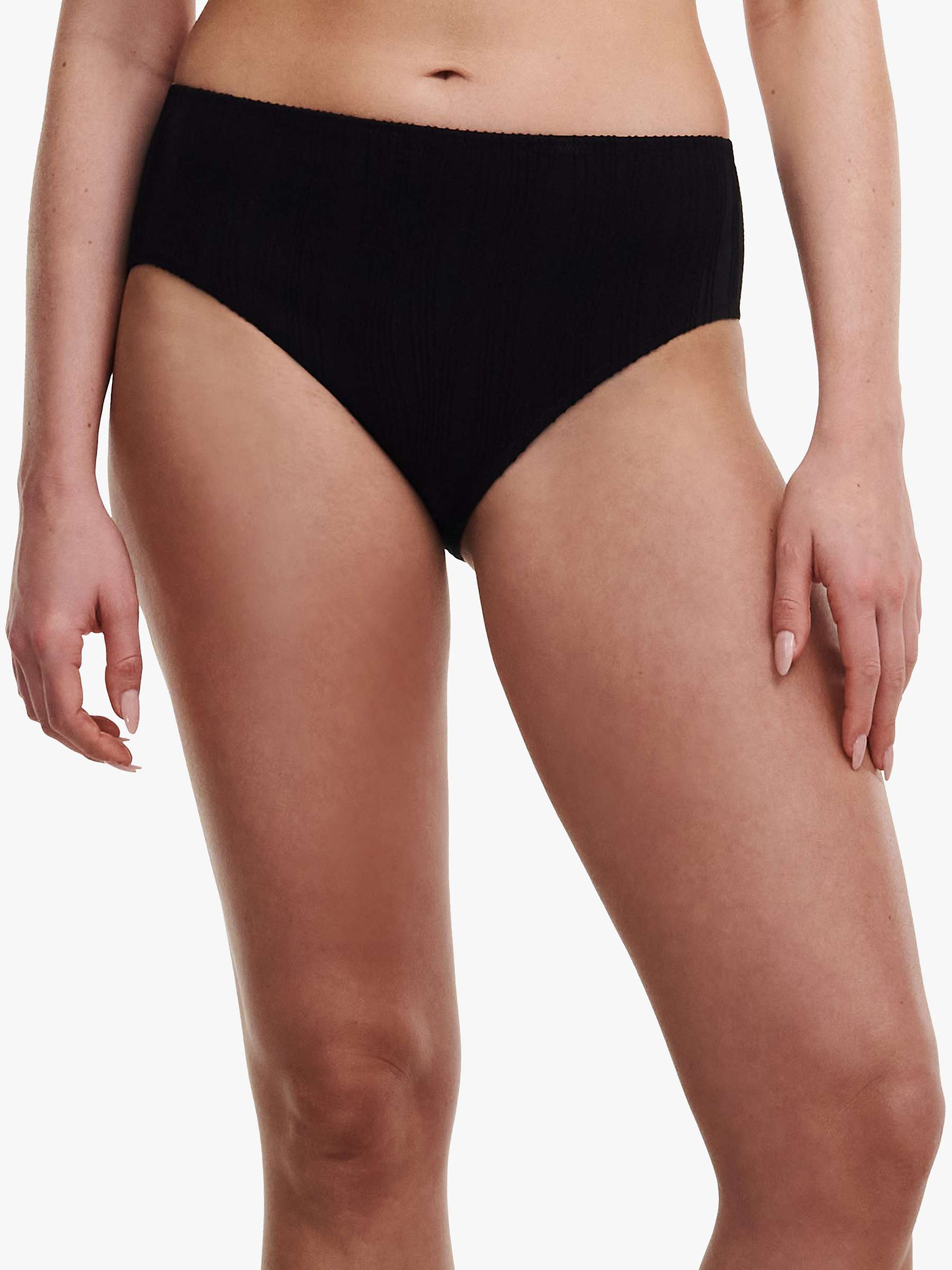 Buy Chantelle Pulp Swimwear Textured Full Brief Bikini Bottoms, Black Online at johnlewis.com