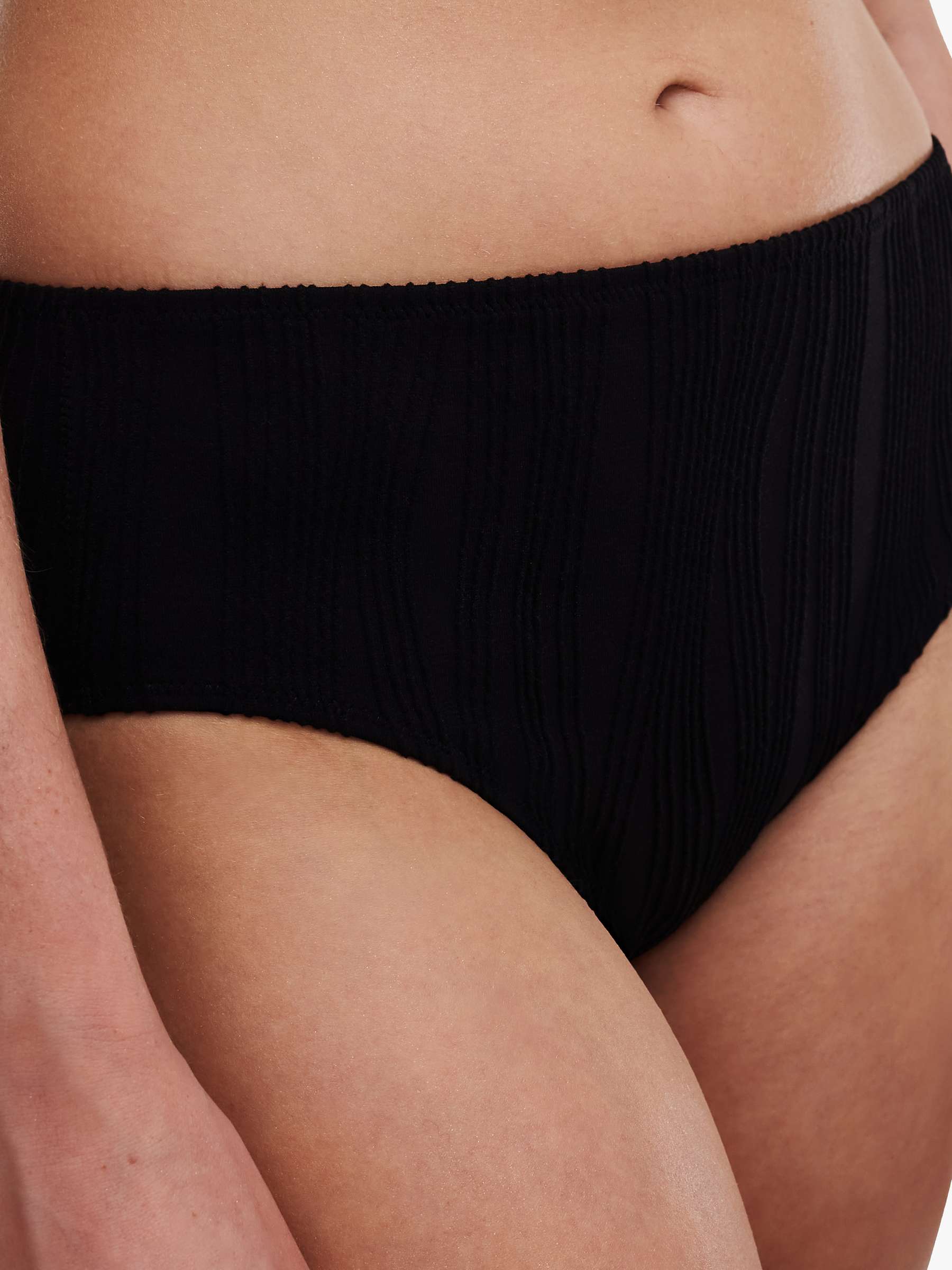 Buy Chantelle Pulp Swimwear Textured Full Brief Bikini Bottoms, Black Online at johnlewis.com