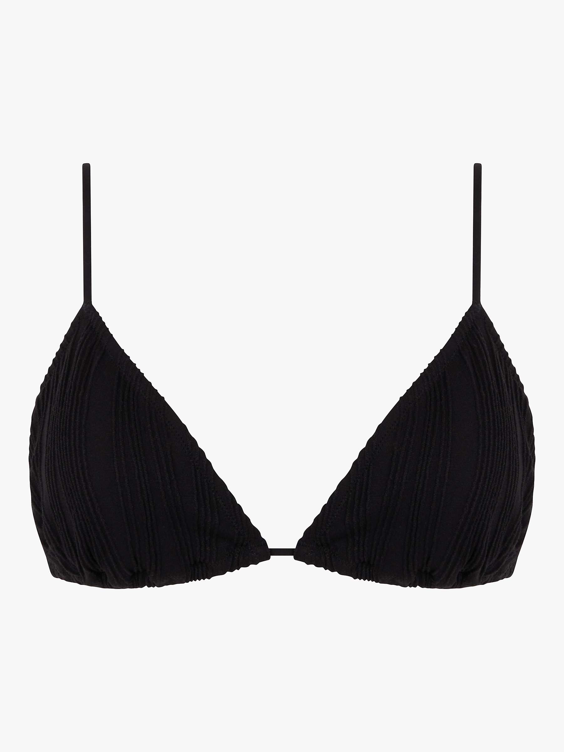 Buy Chantelle Pulp Swimwear Textured Triangle Bikini Top, Black Online at johnlewis.com
