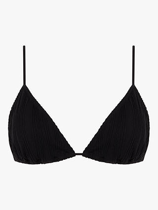 Chantelle Pulp Swimwear Textured Triangle Bikini Top, Black
