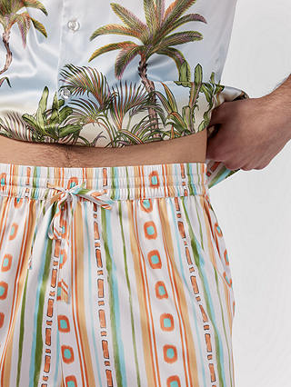 Chelsea Peers Satin Parrot Placement Print Short Pyjamas, Multi