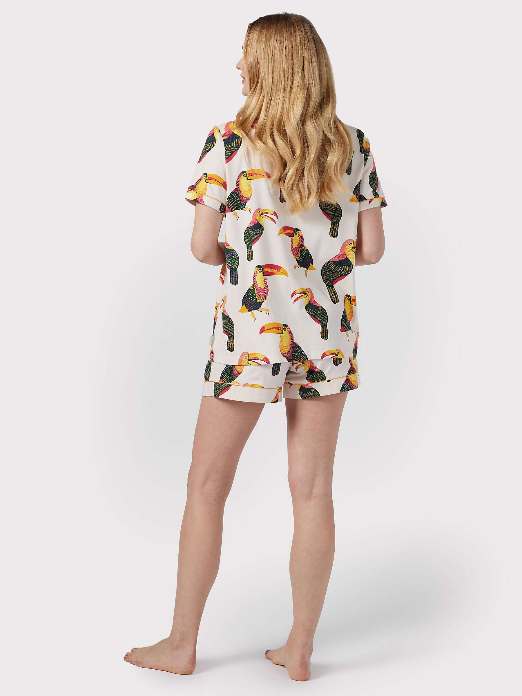 Buy Chelsea Peers Maternity Organic Cotton Blend Toucan Short Pyjama Set, Off White/Multi Online at johnlewis.com