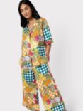 Chelsea Peers Fruit Checkerboard Cropped Pyjamas, Multi