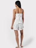 Chelsea Peers Flamingo Print Cotton Cheesecloth Cami & Short Pyjamas, Off White