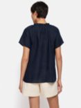 Jigsaw Linen Shell Top, Navy