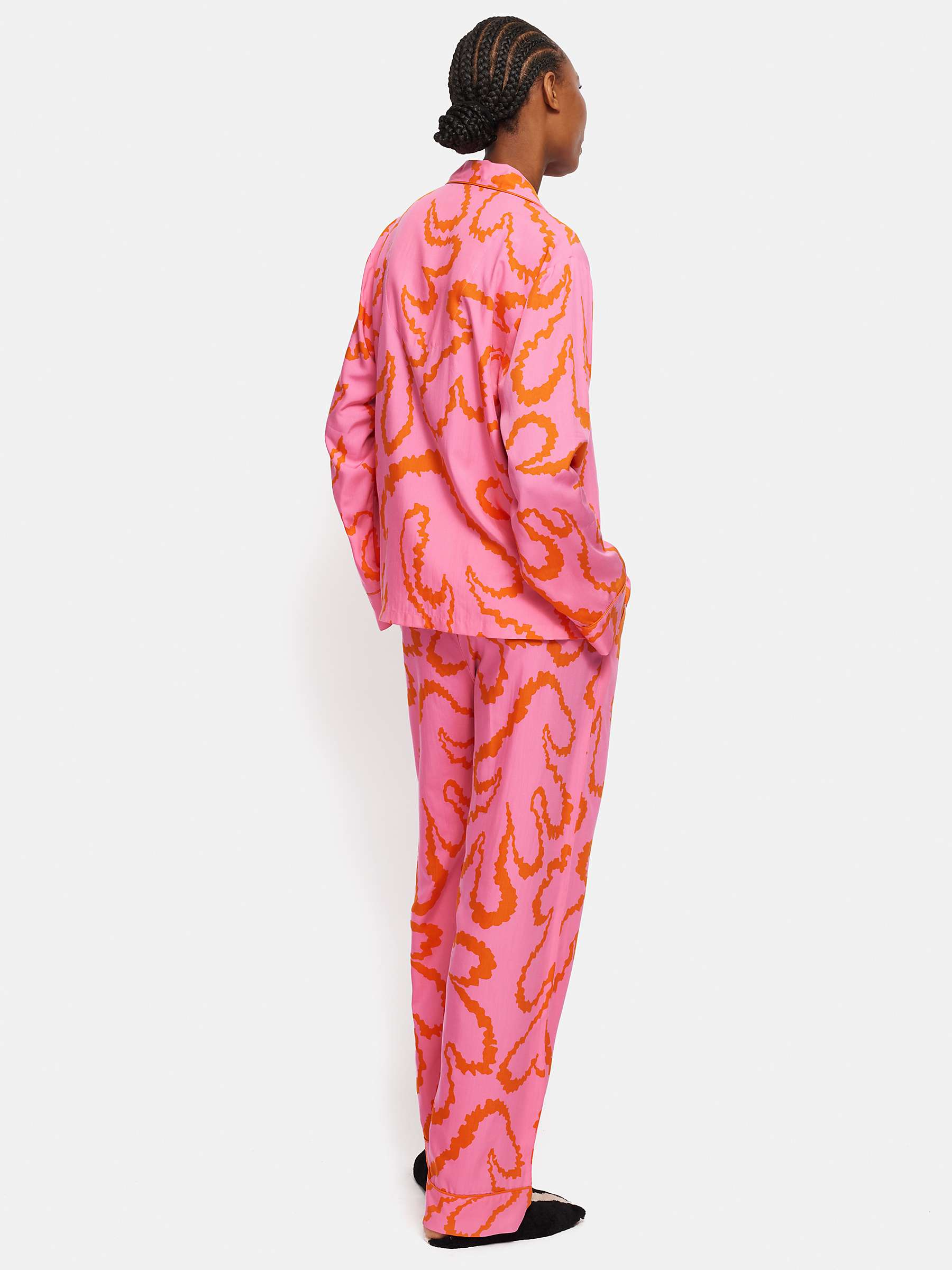 Buy Jigsaw Hydra Coral Pyjamas, Pink/Orange Online at johnlewis.com
