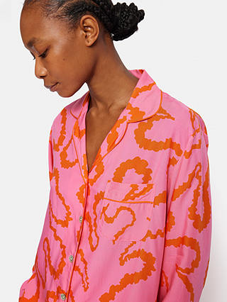 Jigsaw Hydra Coral Pyjamas, Pink/Orange