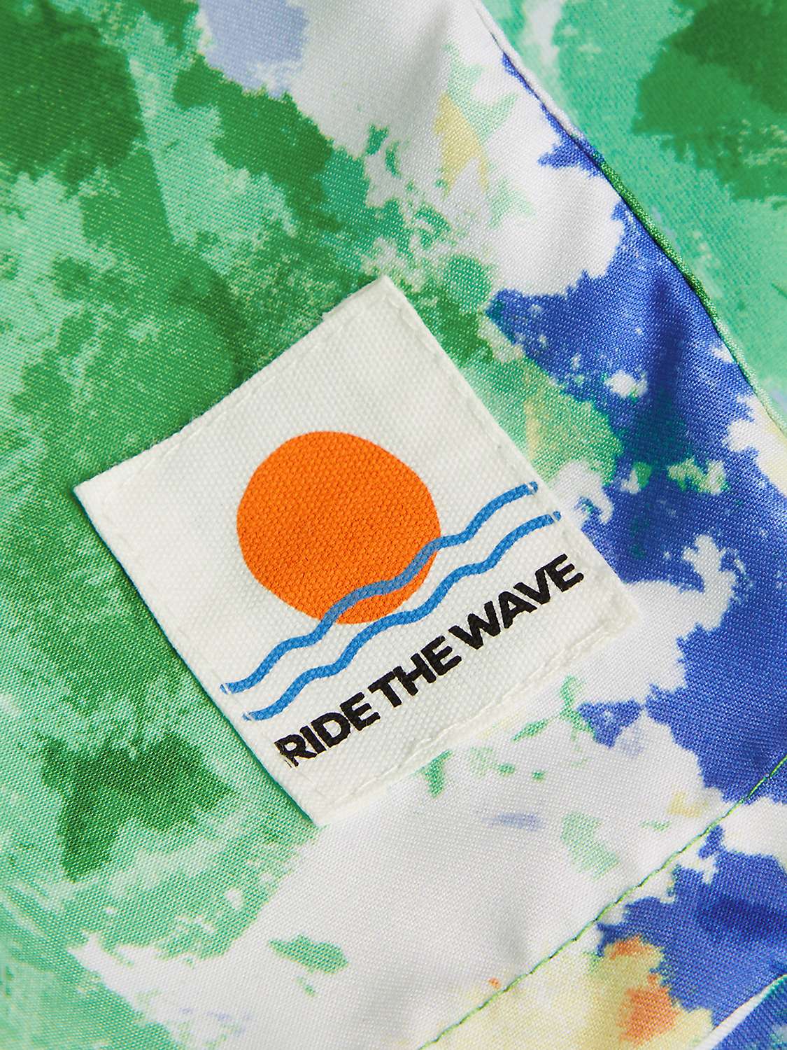 Buy Monsoon Kids' Tie Dye Print Drawstring Swim Shorts, Green/Multi Online at johnlewis.com