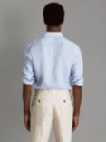 Reiss Ruban Regular Fit Linen Shirt, Light Blue