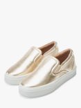 Moda in Pelle Adreenia Leather Slip On Trainers, Gold