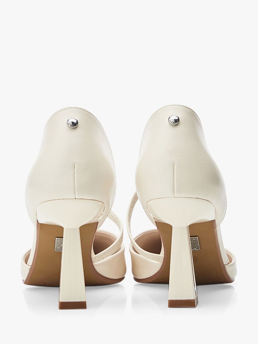 Moda in Pelle Camariya Flared Heel Leather Court Shoes, Off White, 8