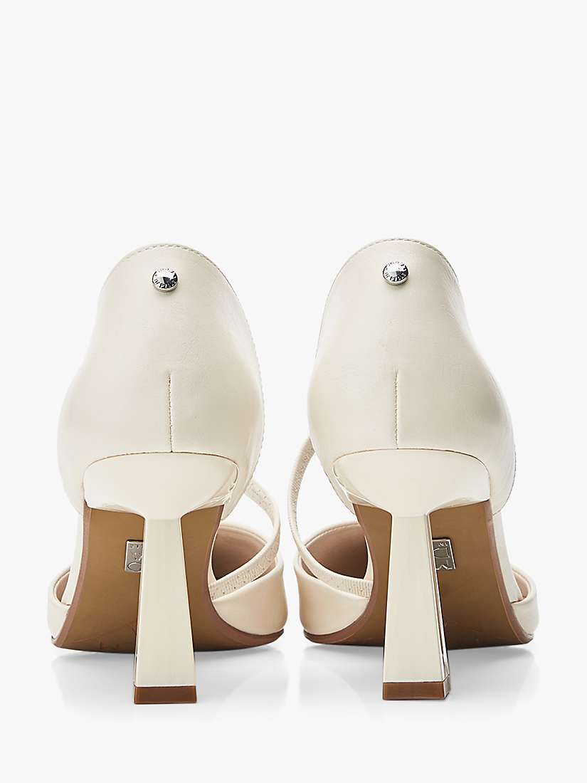 Buy Moda in Pelle Camariya Flared Heel Leather Court Shoes, Off White Online at johnlewis.com