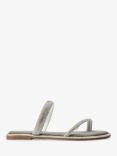 Moda in Pelle Ottie Embellished Flat Sandals, Silver