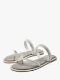 Moda in Pelle Ottie Embellished Flat Sandals, Silver