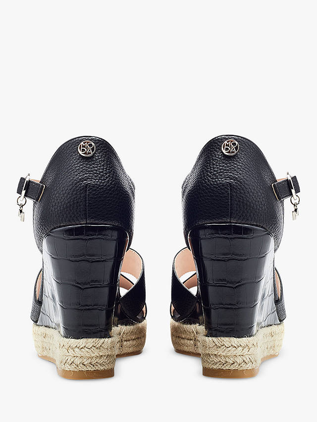 Moda in Pelle Rikolia Wedge Heel Sandals, Black