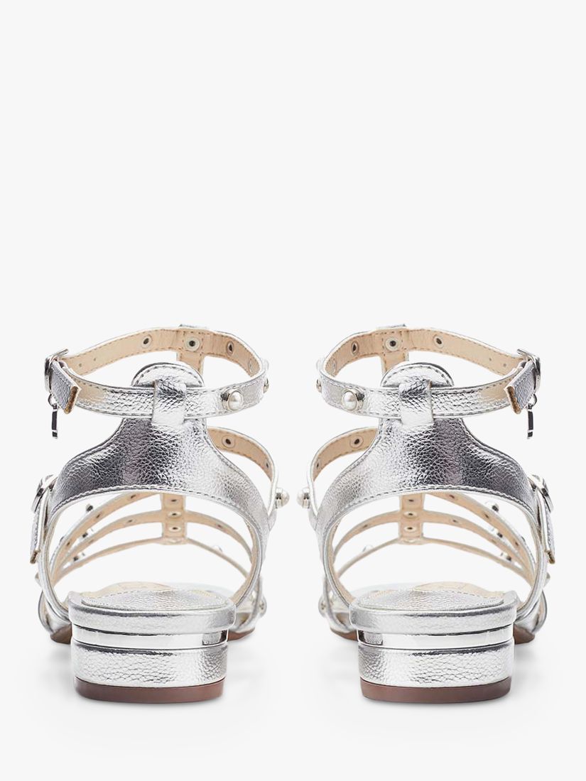 Moda in Pelle Olaino Leather Sandals, Silver