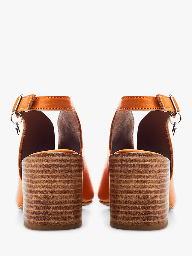 Moda in Pelle Lonnia Leather Block Heel Sandals, Orange