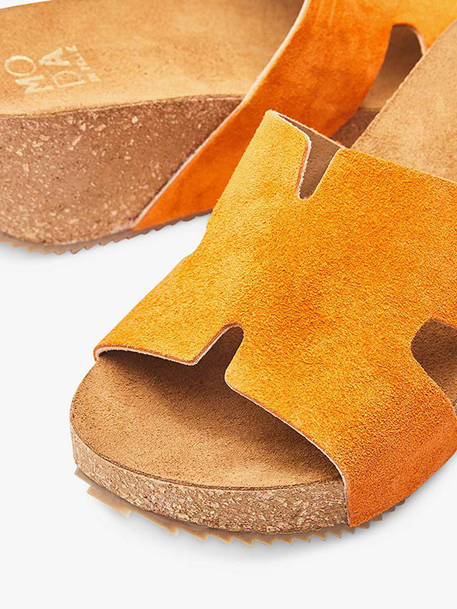 Moda in Pelle Holle Leather Sandals, Orange